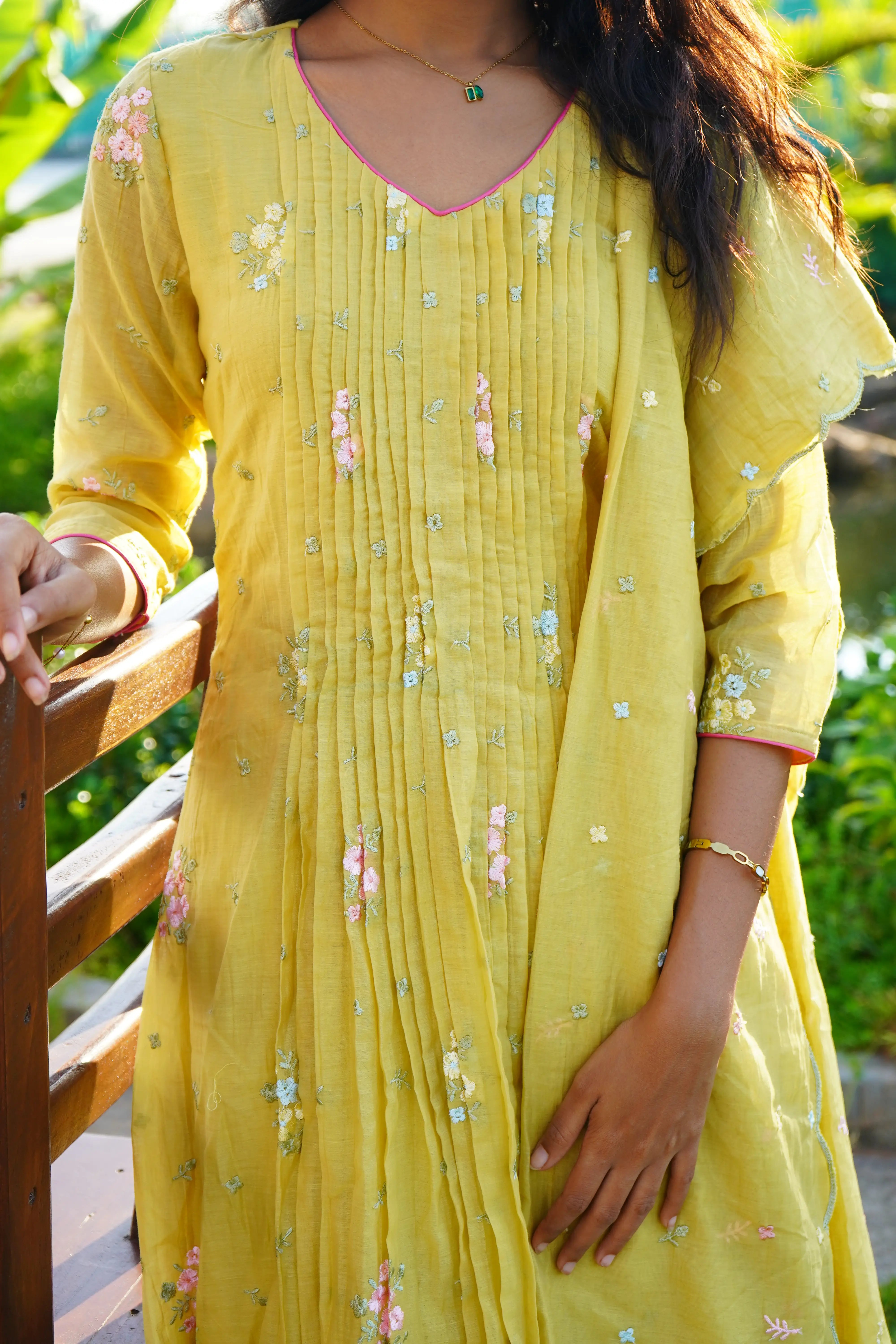 BLOSSOM Mul Chanderi Salwar Suit