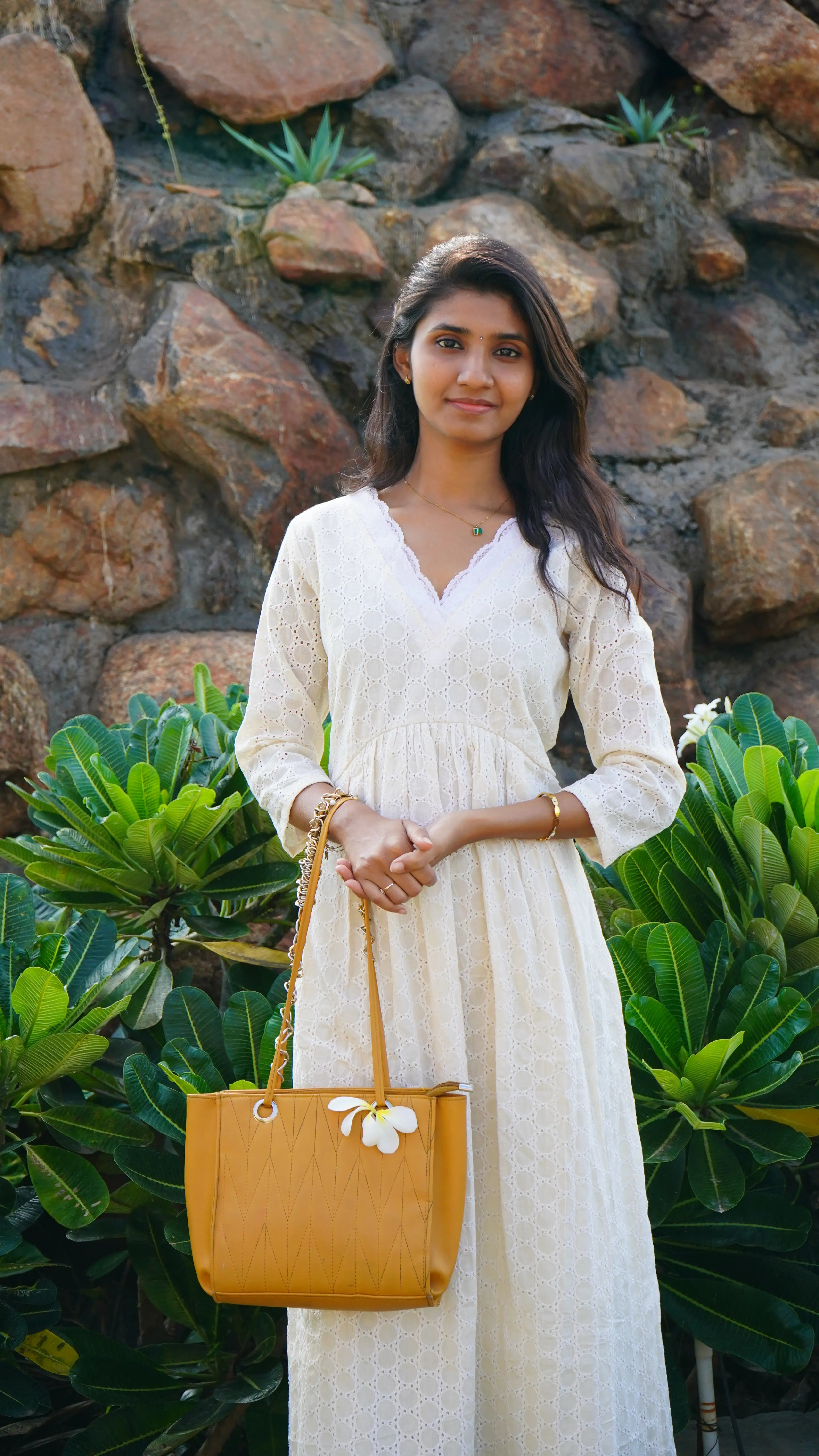 Half white Hakoba Alia Cut Frock