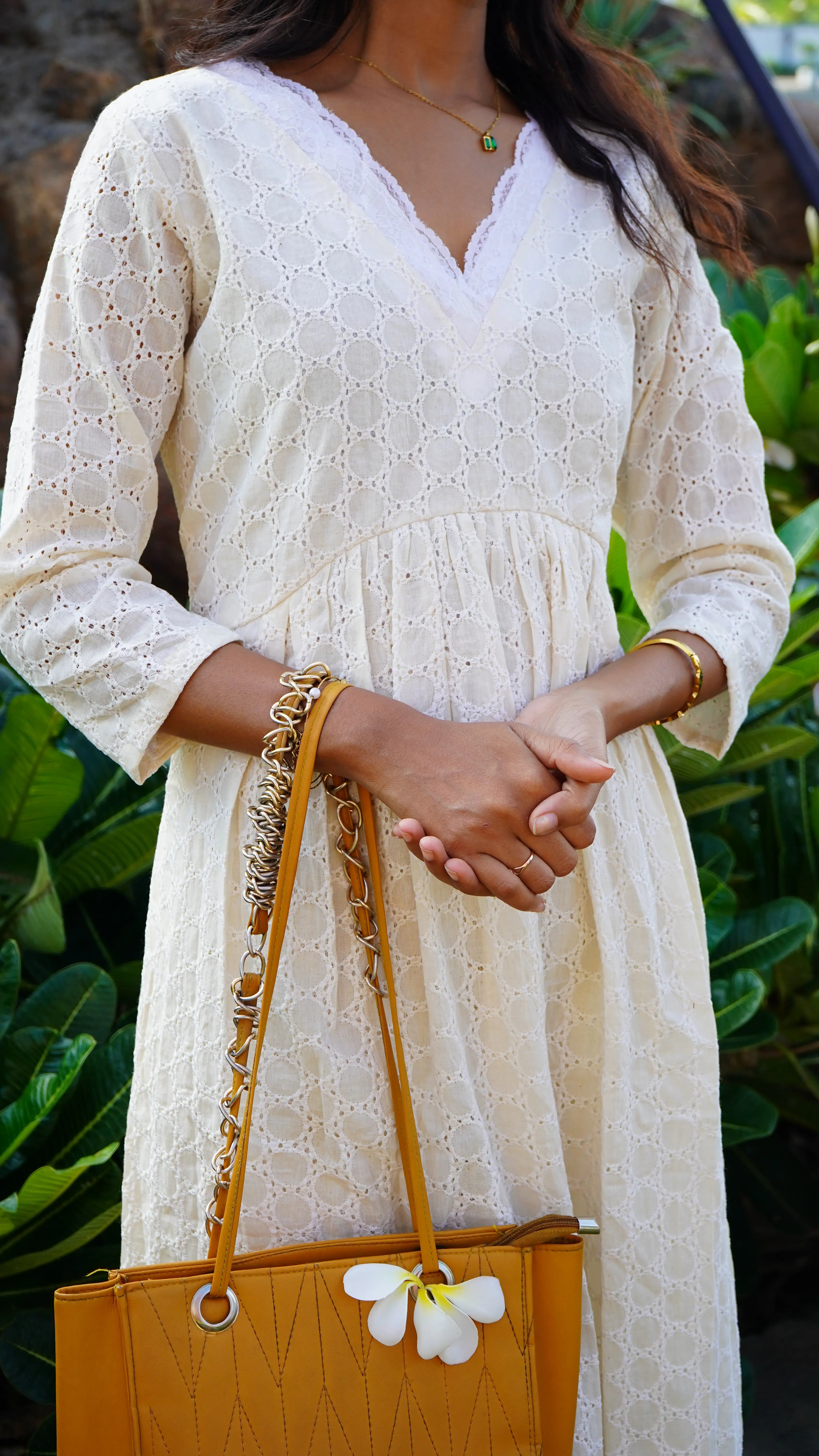 Half white Hakoba Alia Cut Frock