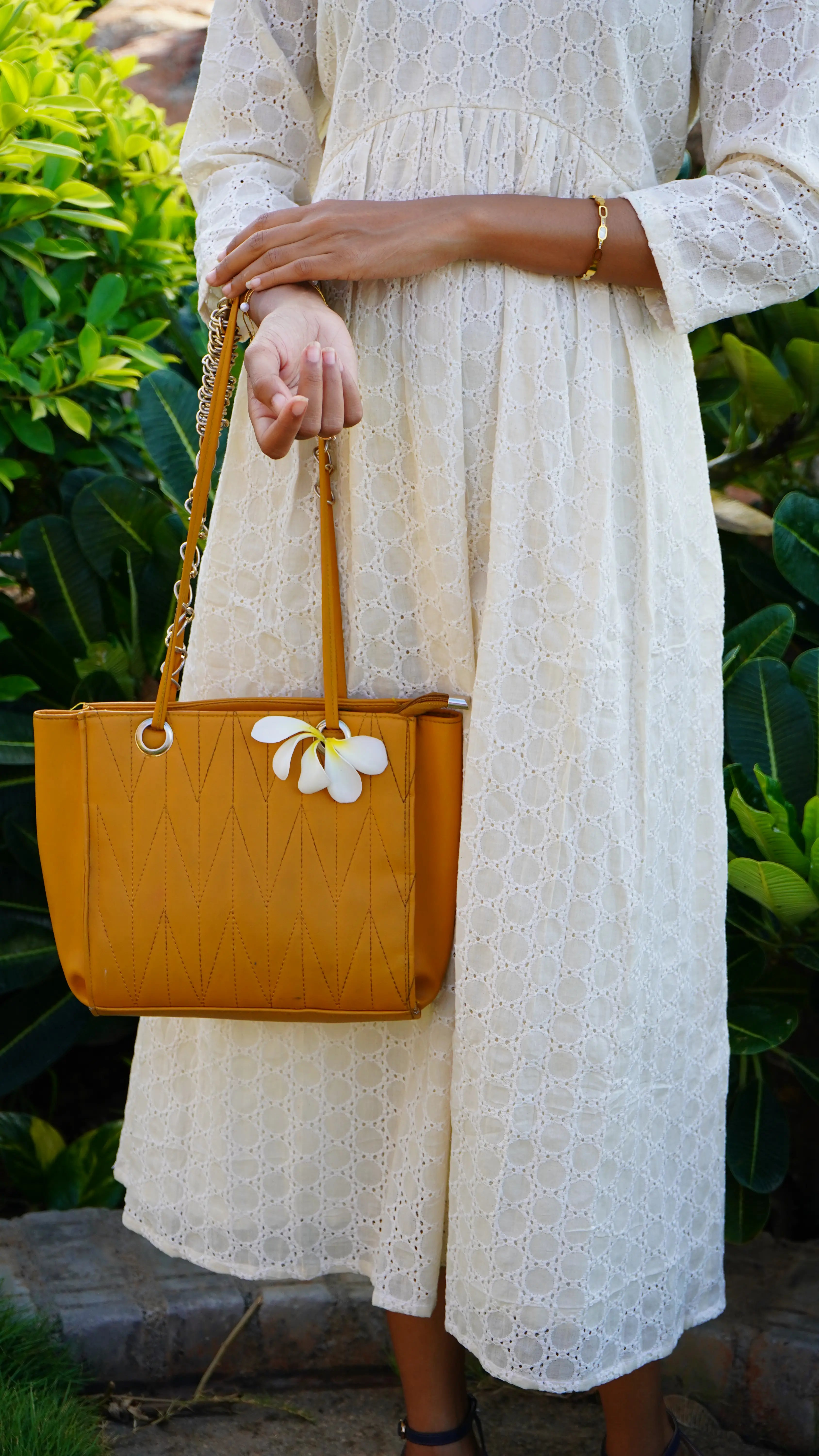 Half white Hakoba Alia Cut Frock