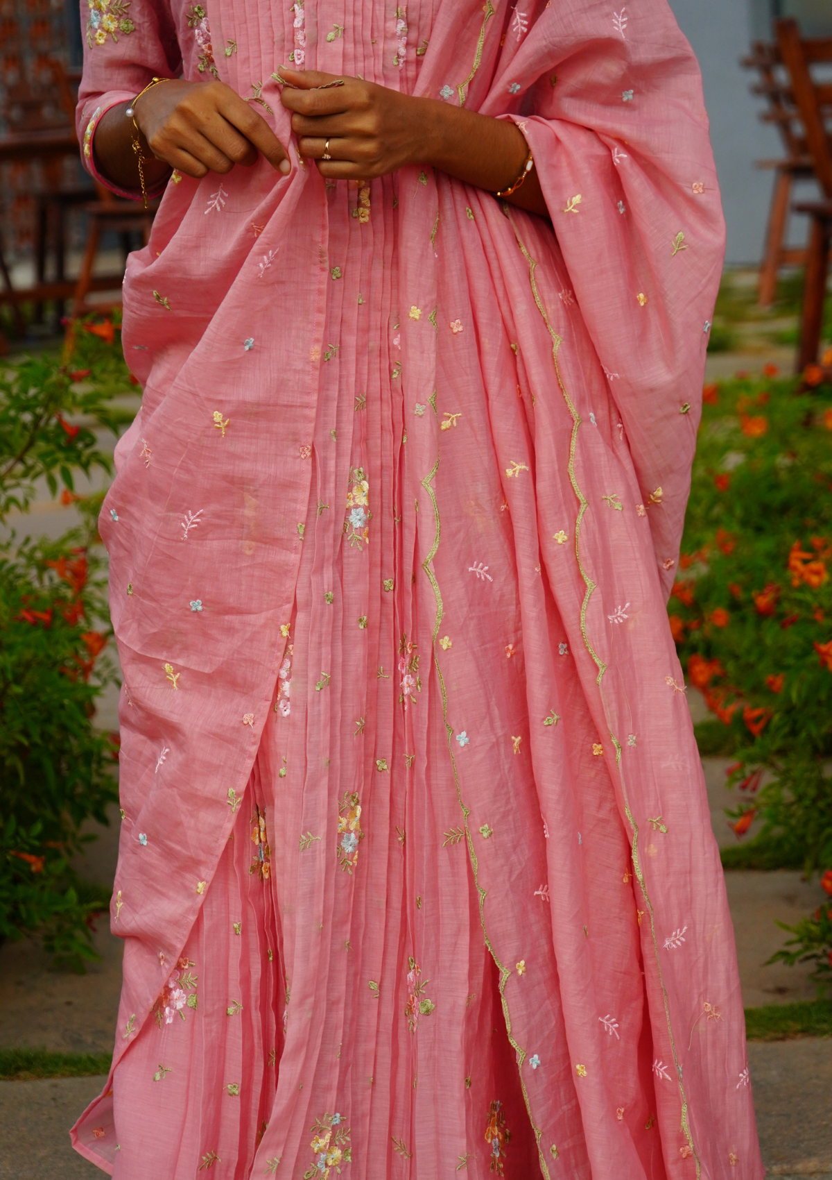 BLOSSOM Mul Chanderi Salwar Suit