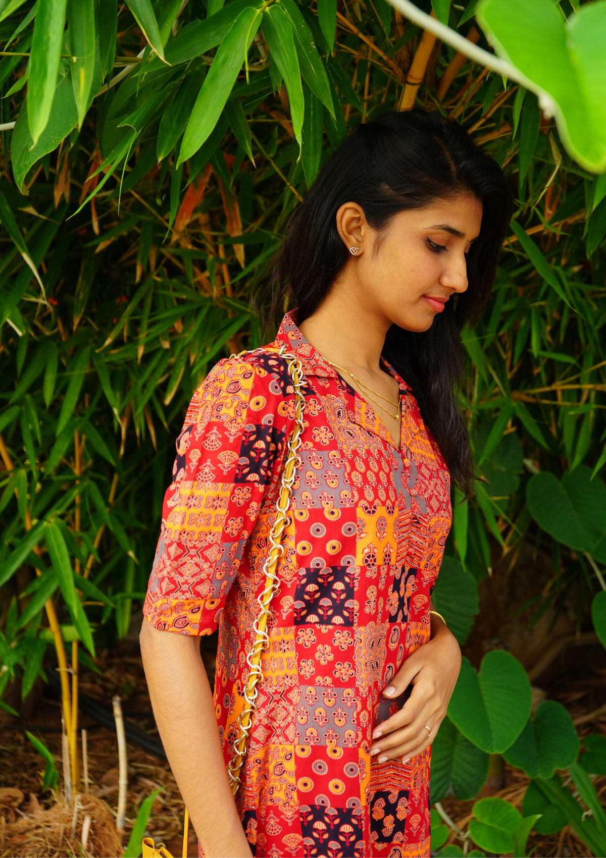 Patchwork Kalamkari Kurta Set