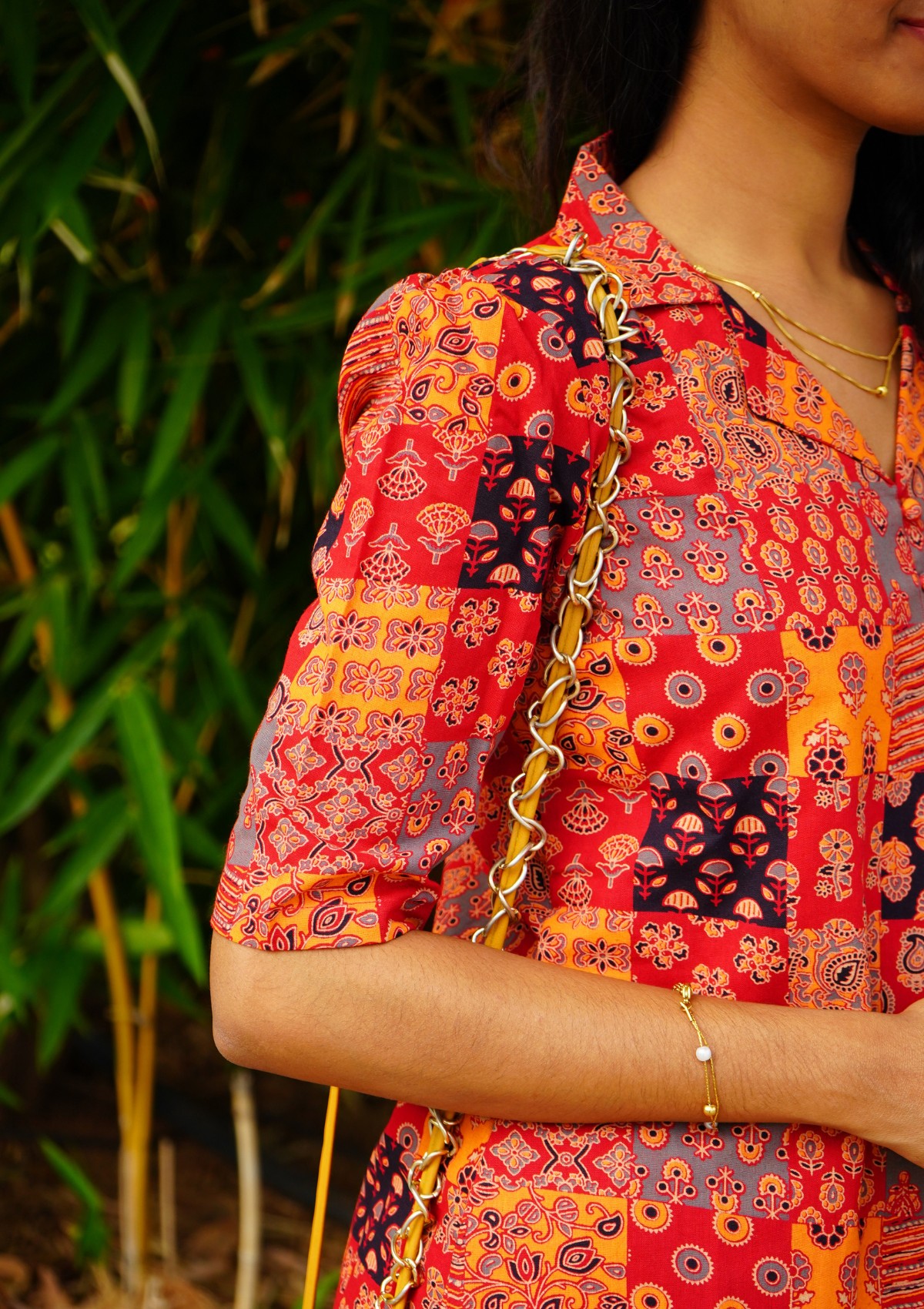 Patchwork Kalamkari Kurta Set