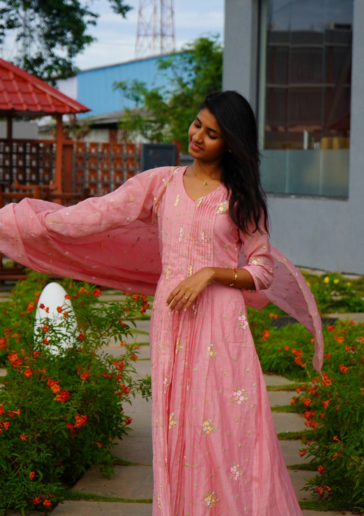 BLOSSOM Mul Chanderi Salwar Suit