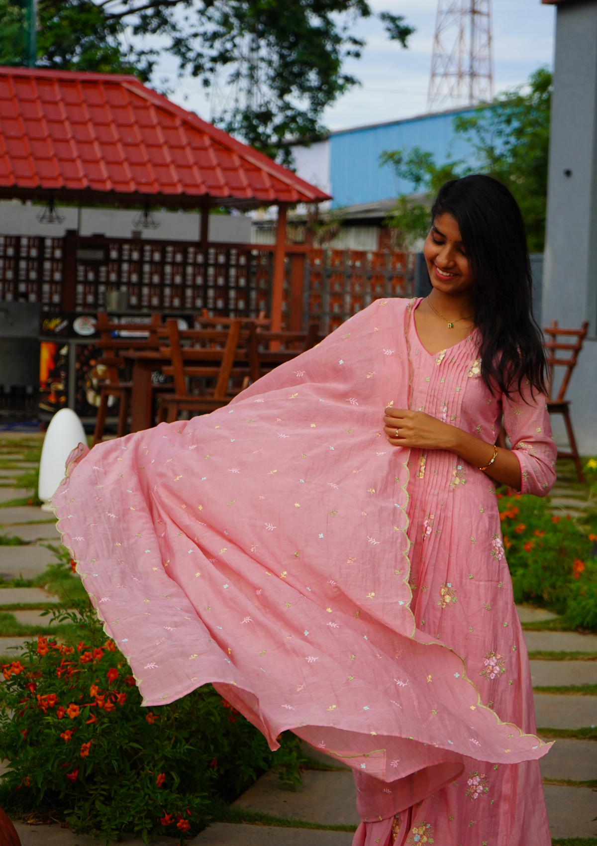 BLOSSOM Mul Chanderi Salwar Suit