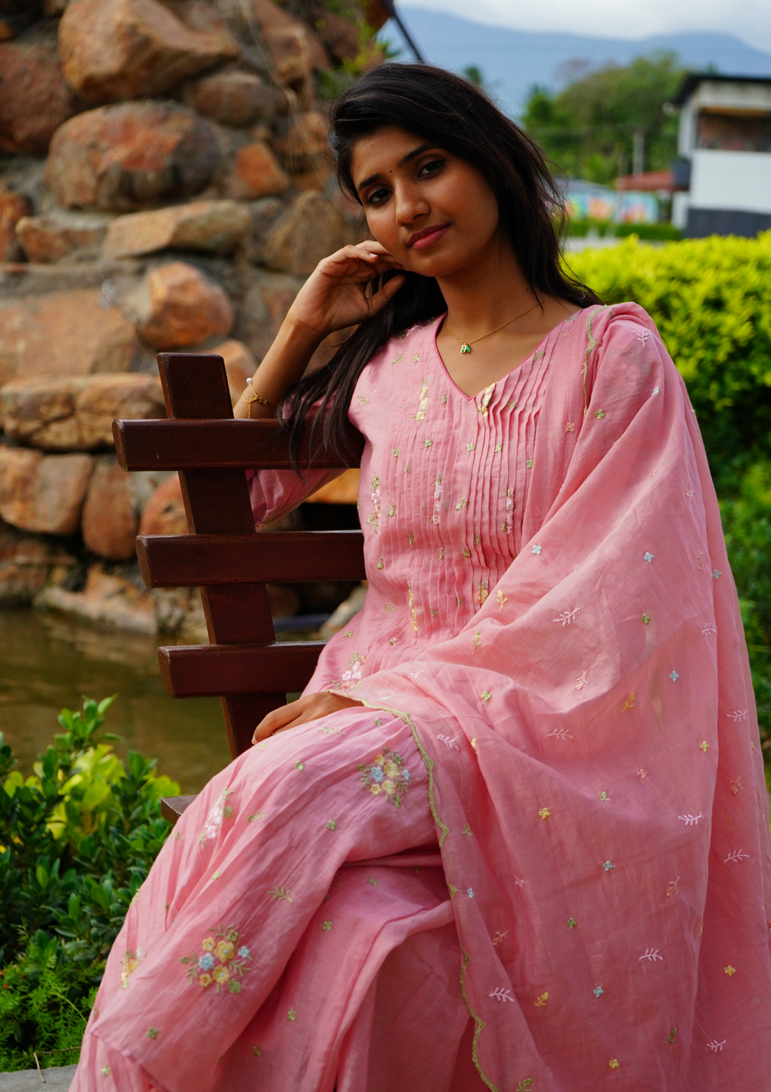 BLOSSOM Mul Chanderi Salwar Suit