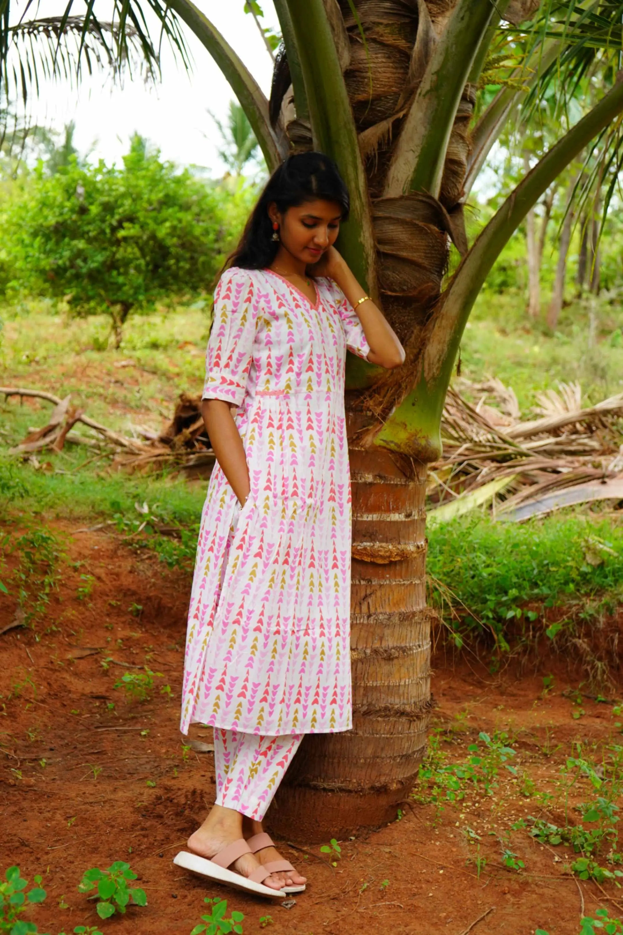 SUNSHINE BLOOM Cotton Coord Set