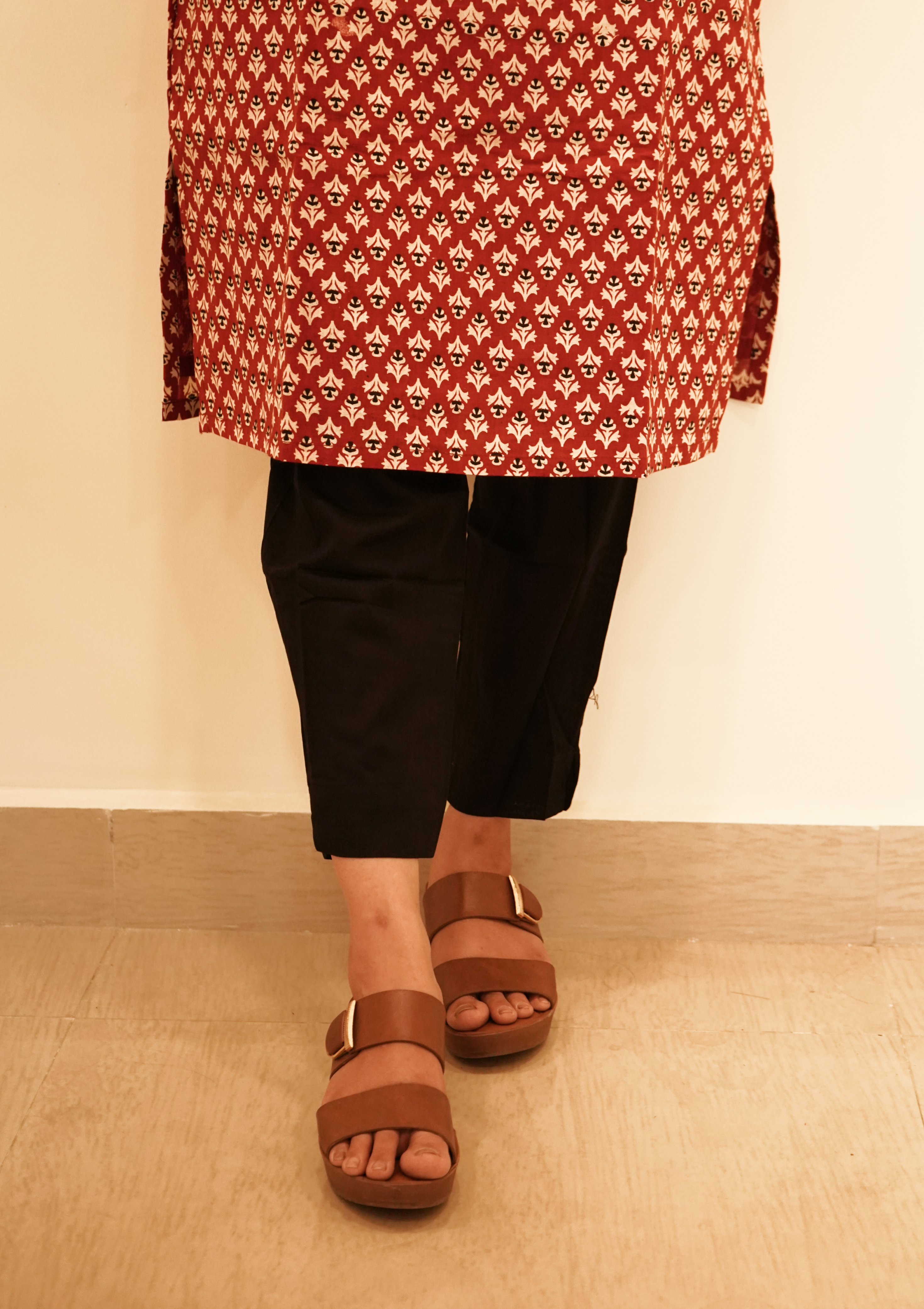 Pure handloom scallop coord set