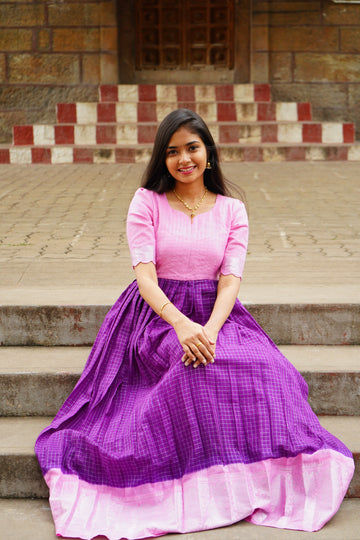 Traditional Handloom Sungudi Maxi