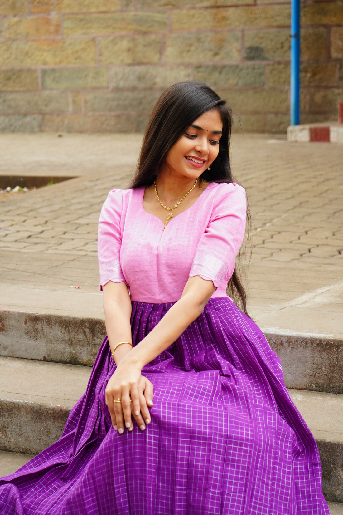 Traditional Handloom Sungudi Maxi