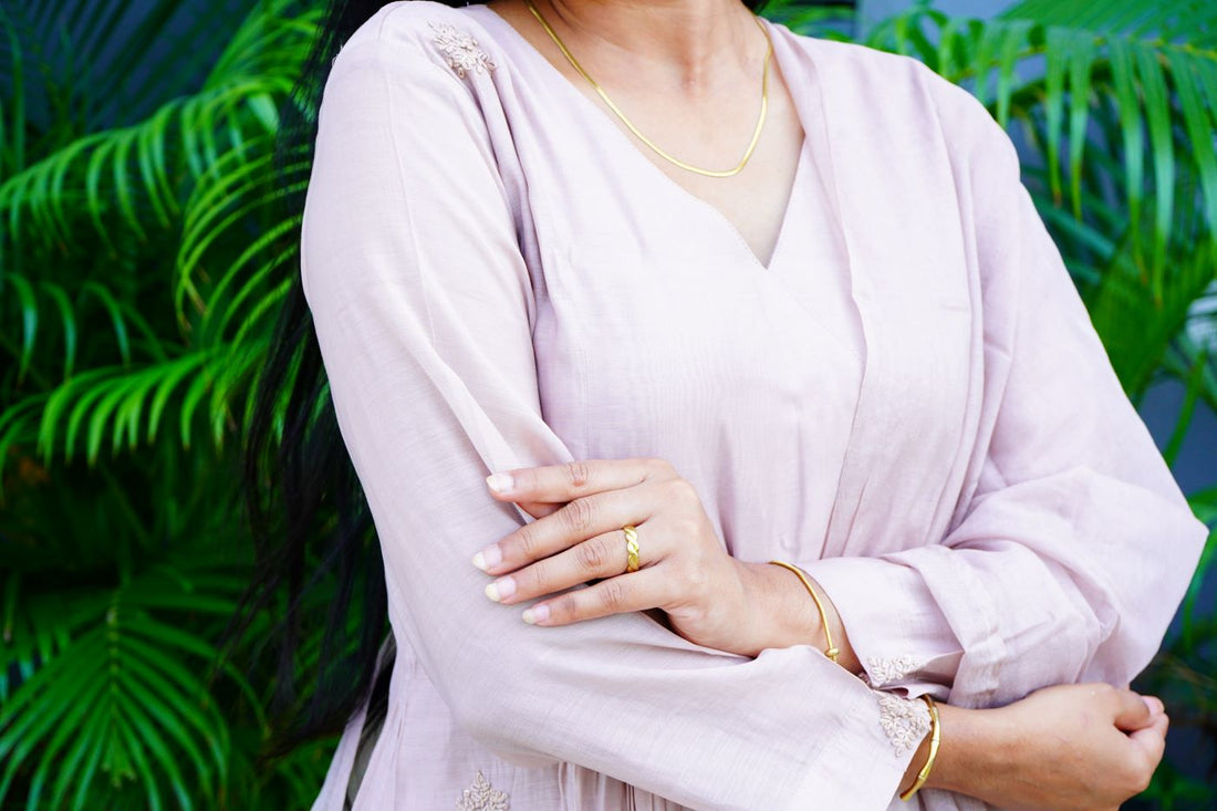 Ivory shade  creamy  Mul Chanderi Kurta Set