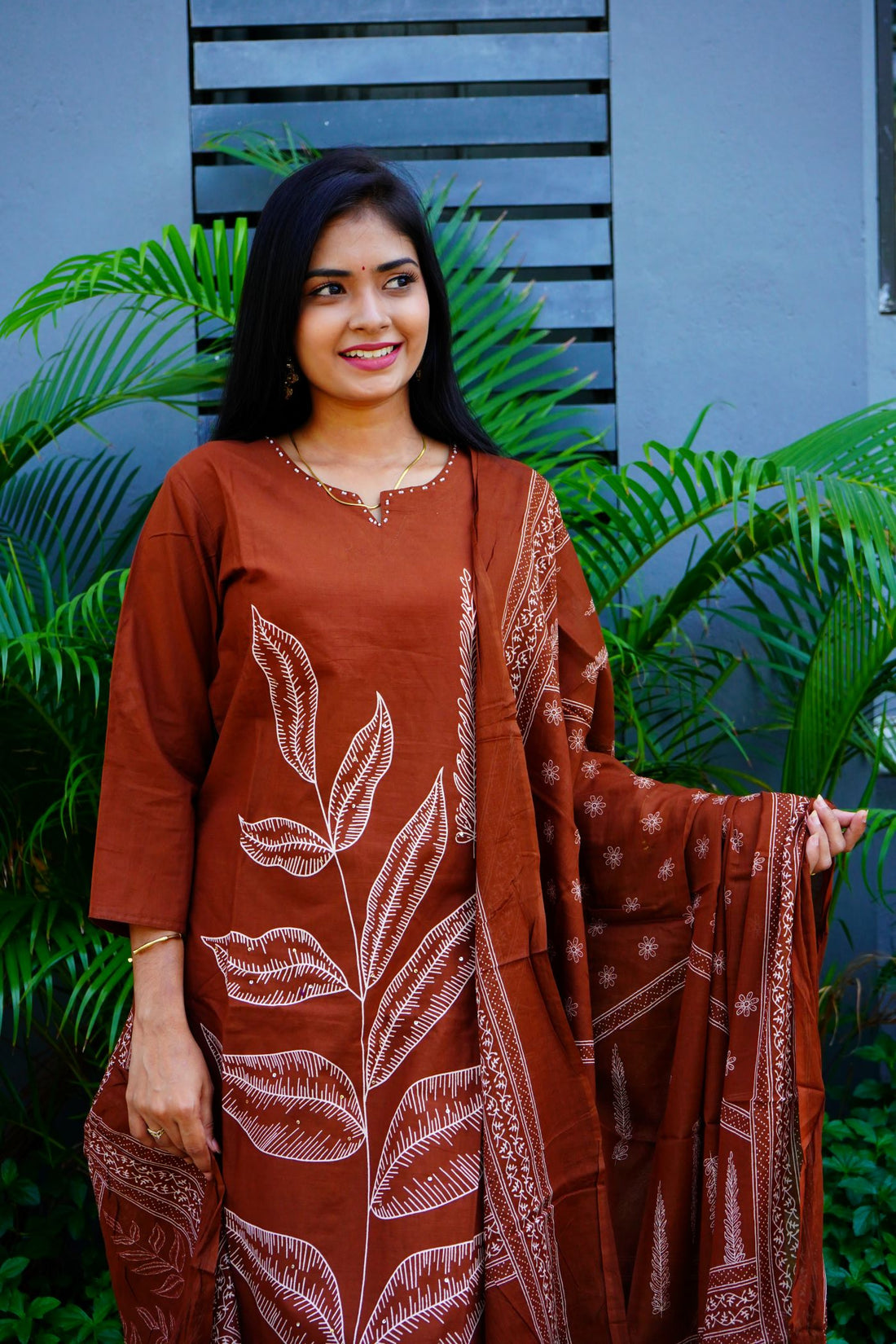 Premium Choco Brown Cotton Salwar Set