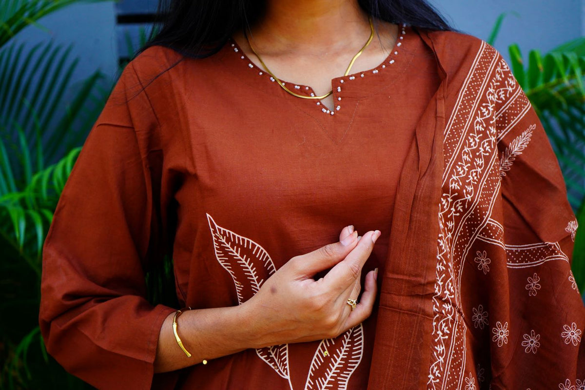 Premium Choco Brown Cotton Salwar Set