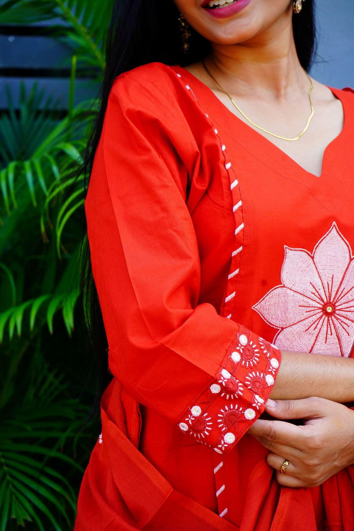 Soft Rust Orange  Cotton Salwar Suits