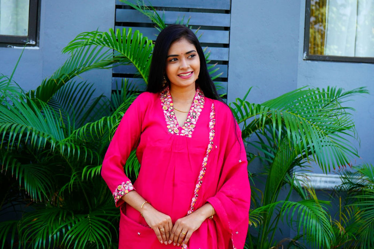 Rani Pinky Cotton Salwar suits