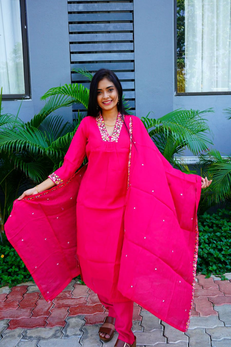 Rani Pinky Cotton Salwar suits