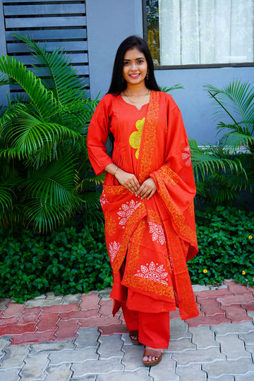 Rust Orange Cotton Suits