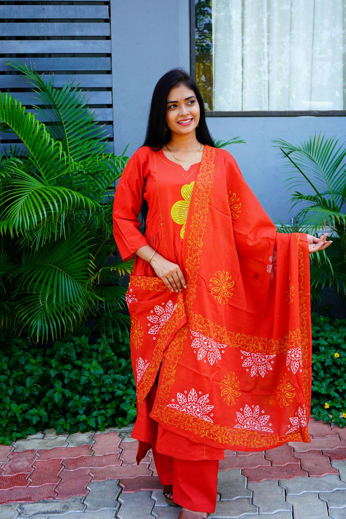 Rust Orange Cotton Suits