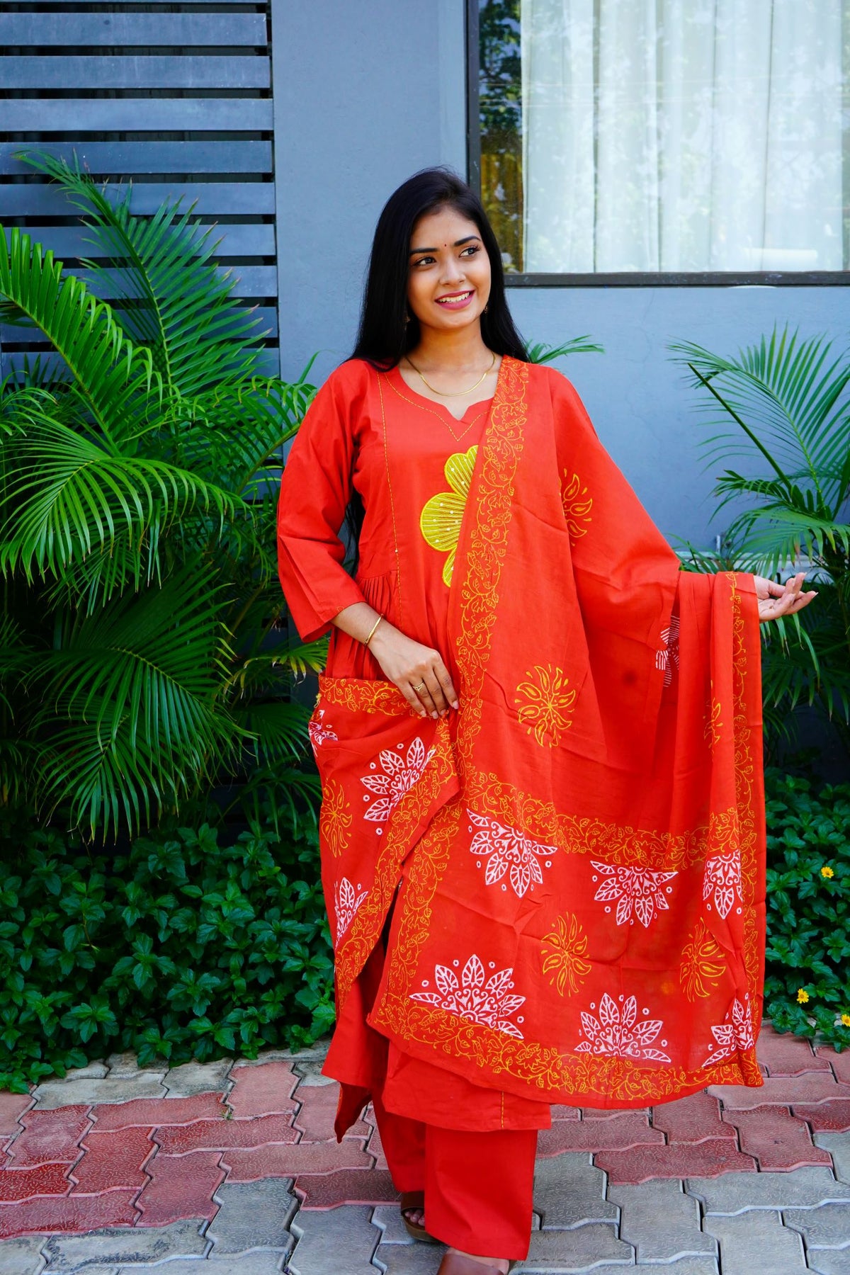 Rust Orange Cotton Suits
