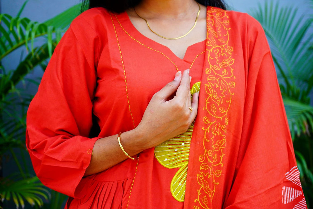 Rust Orange Cotton Suits