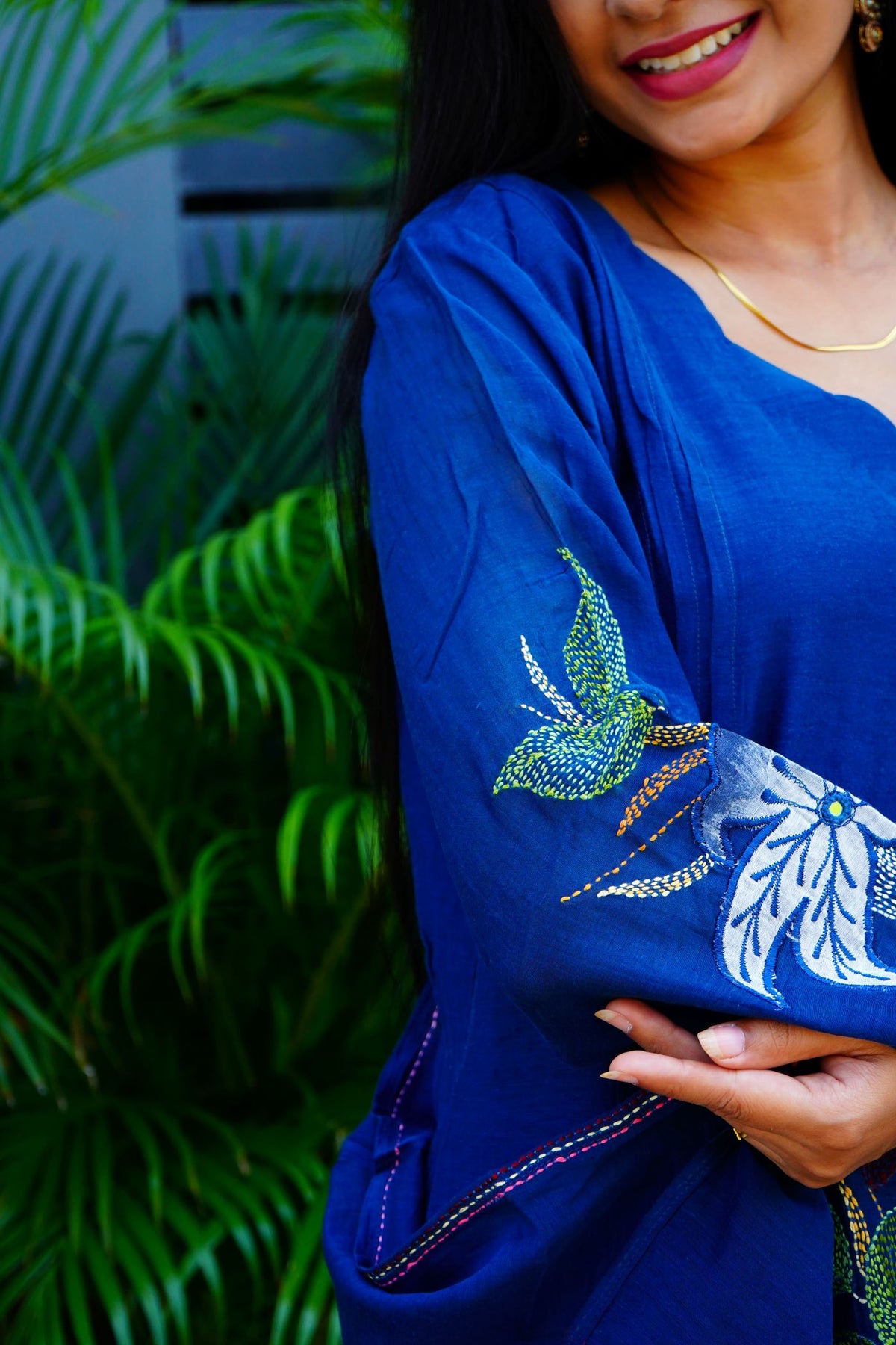 Allium Indigo Blue Mul Chenderi  Suits