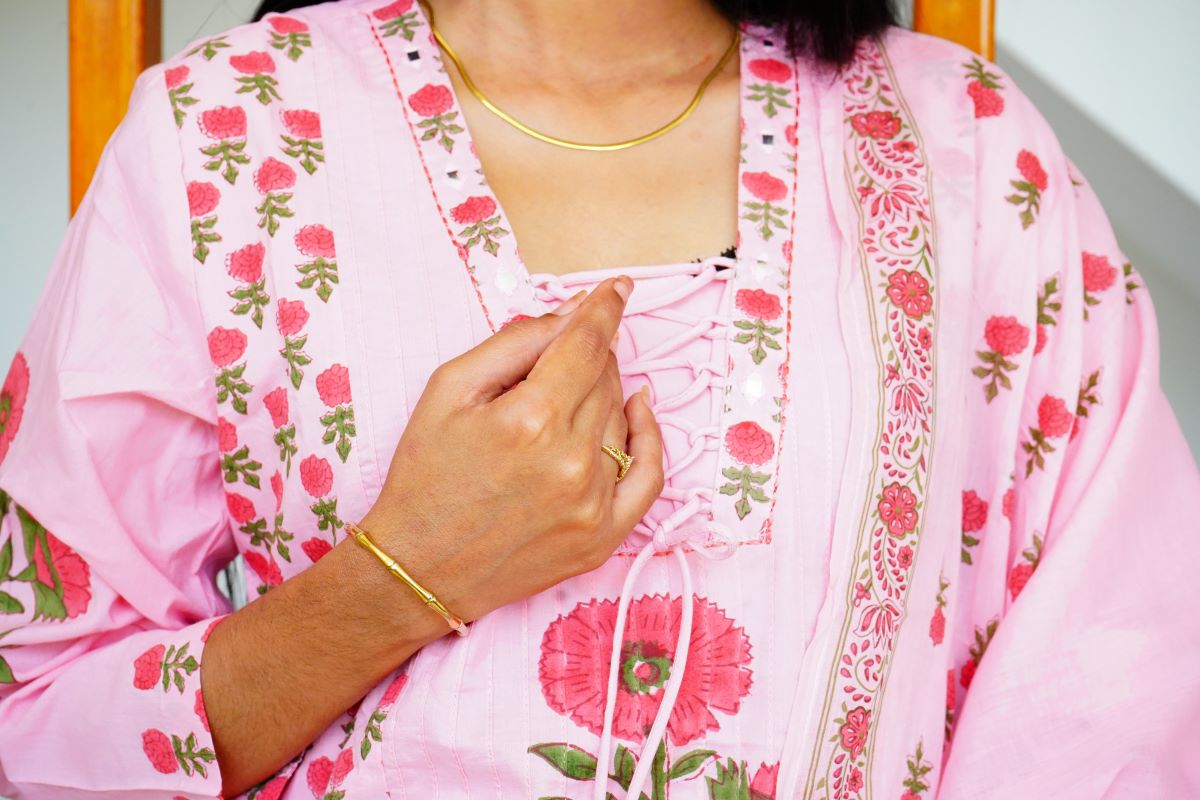 Shiny Pink Soft Cotton Salwar Suits