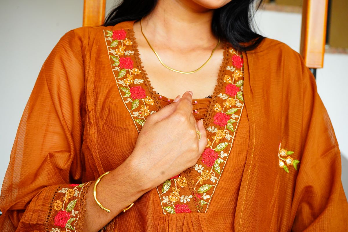Kota Embroidery  Mul Chanderi Salwar Suits