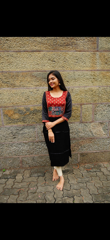 Modal Fabric Ajrak Design Kurti