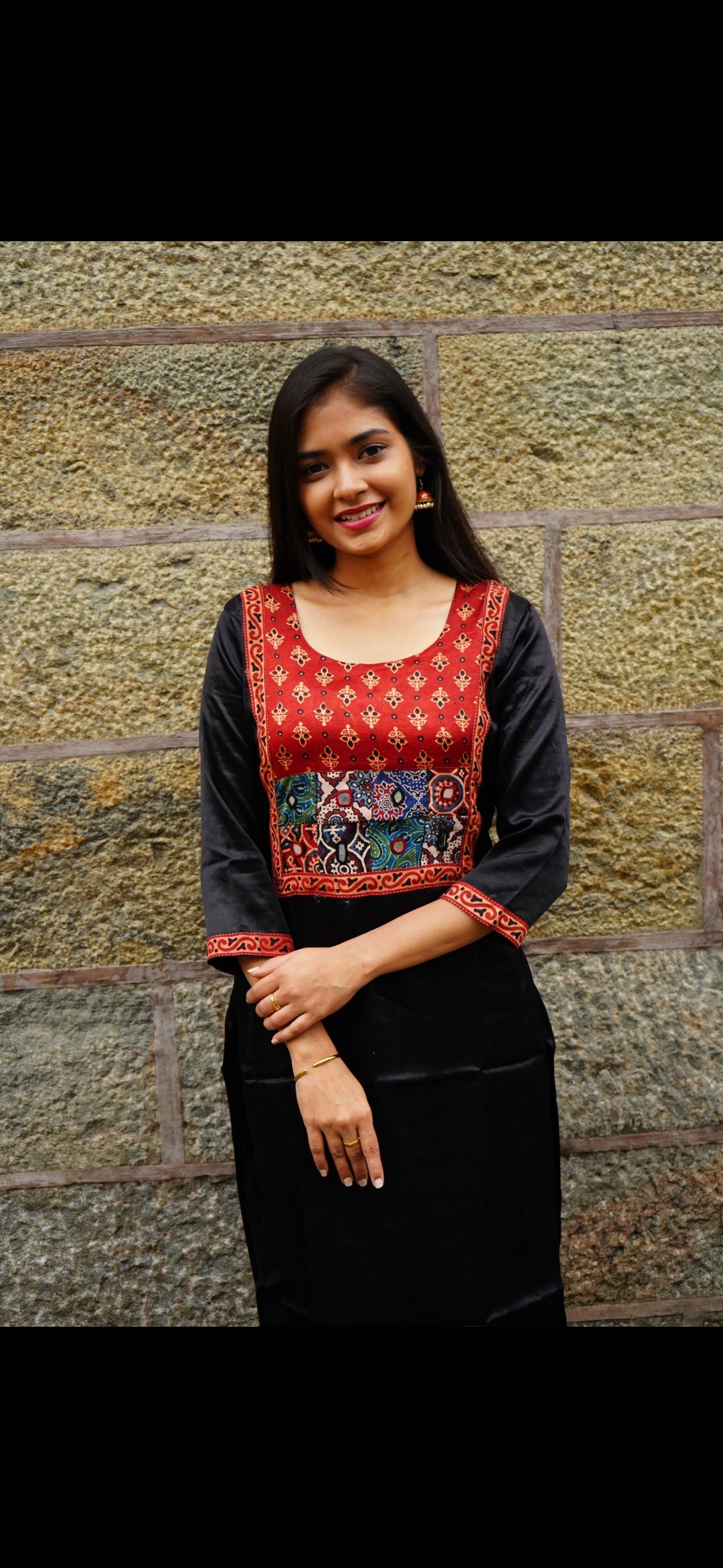 Modal Fabric Ajrak Design Kurti