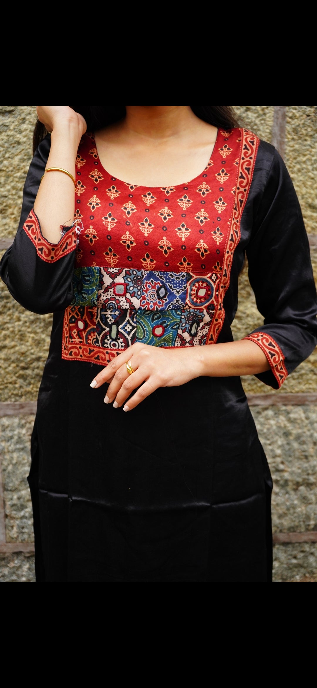 Modal Fabric Ajrak Design Kurti