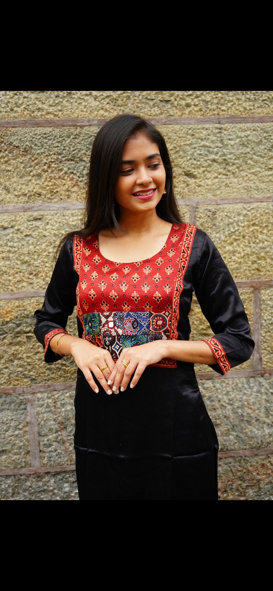 Modal Fabric Ajrak Design Kurti