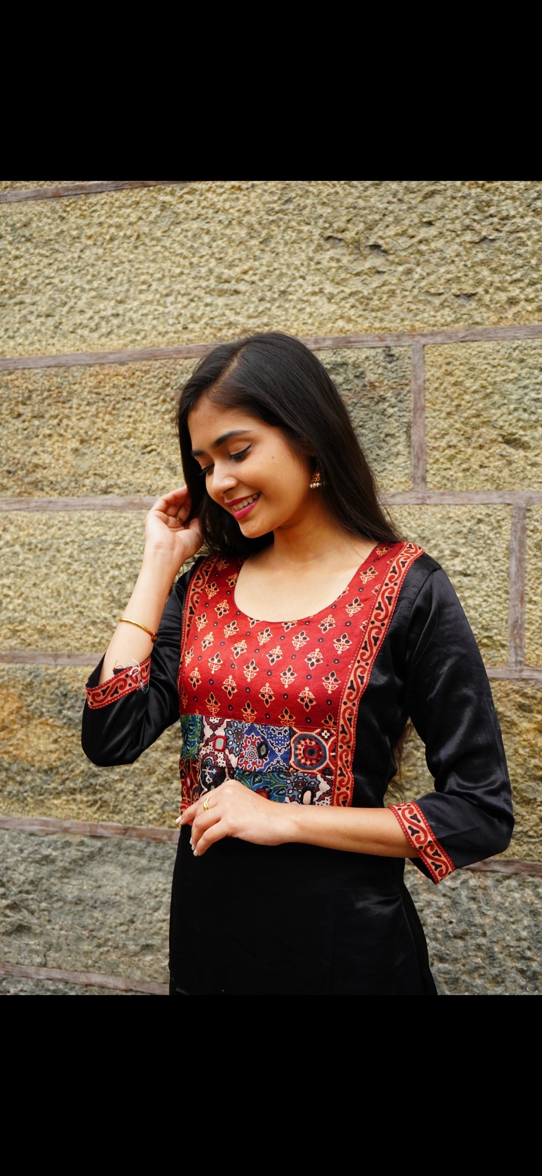 Modal Fabric Ajrak Design Kurti