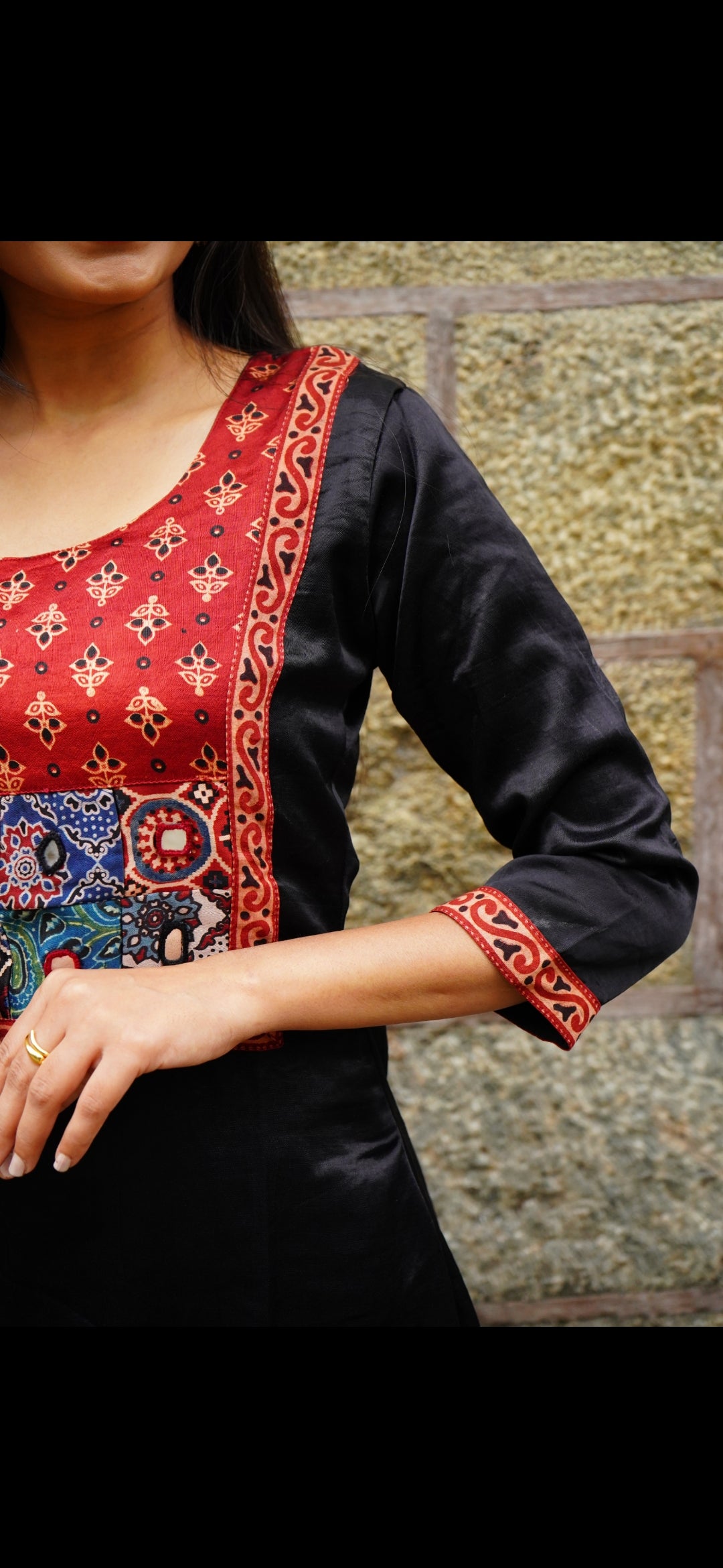 Modal Fabric Ajrak Design Kurti